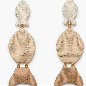 Tuckernuck Raffia Gilly Earrings. New with tags, never worn!